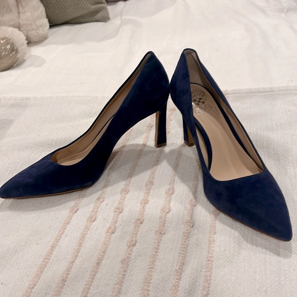Low heels pumps, blue
